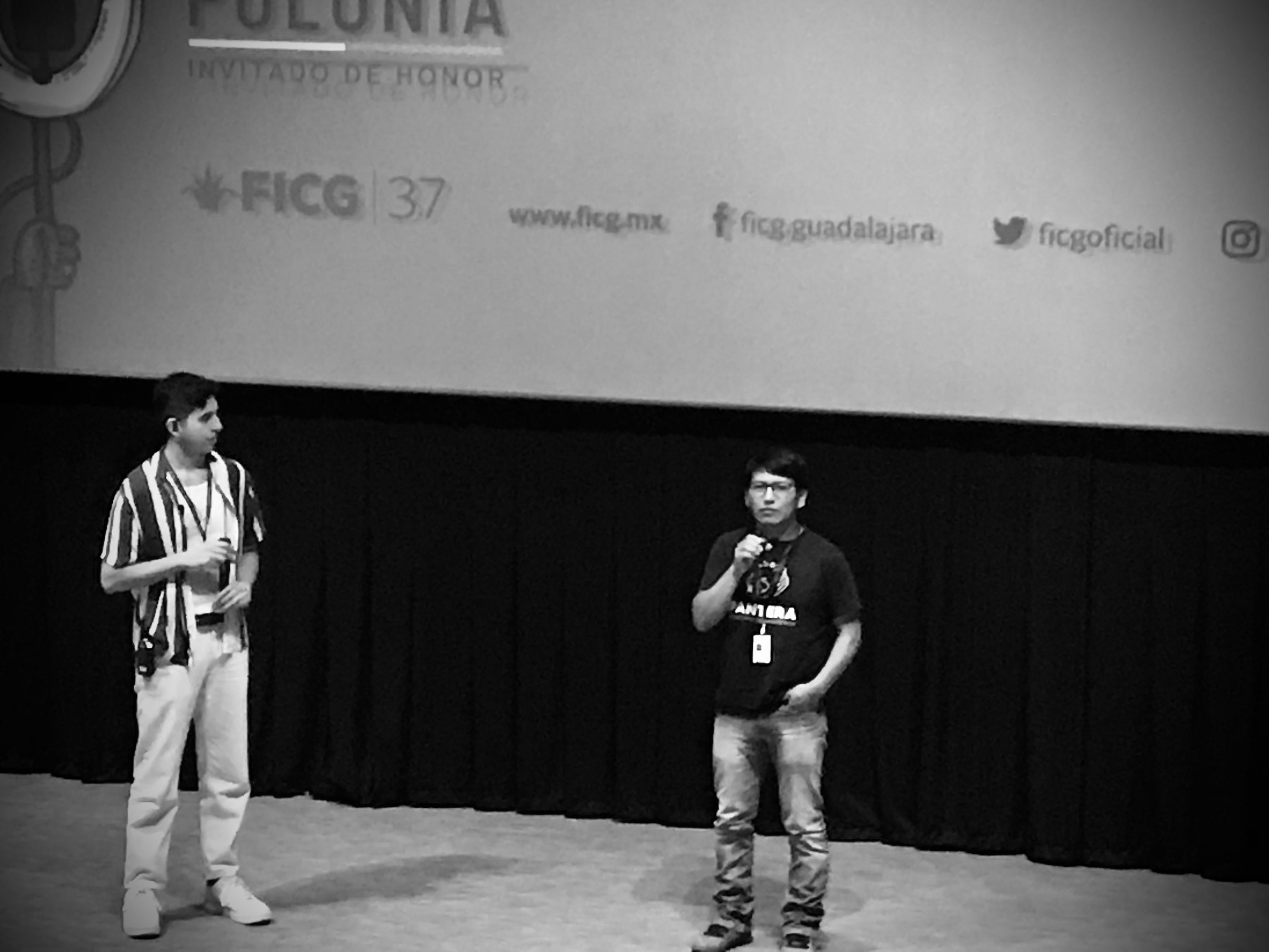 Xun Sero en las Q&A de Mamá, posterior a su proyección en la Cineteca de Guadalajara 