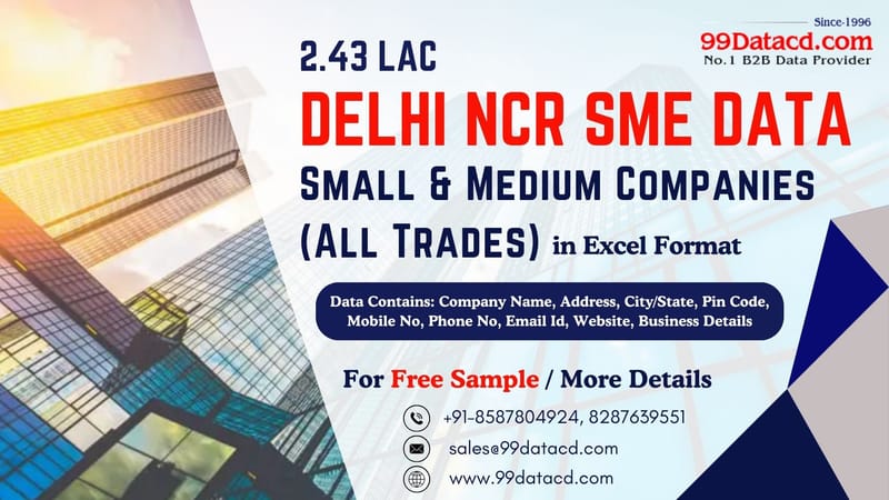 Boost Sales with 99DataCD’s Verified Delhi NCR SME Business Data
