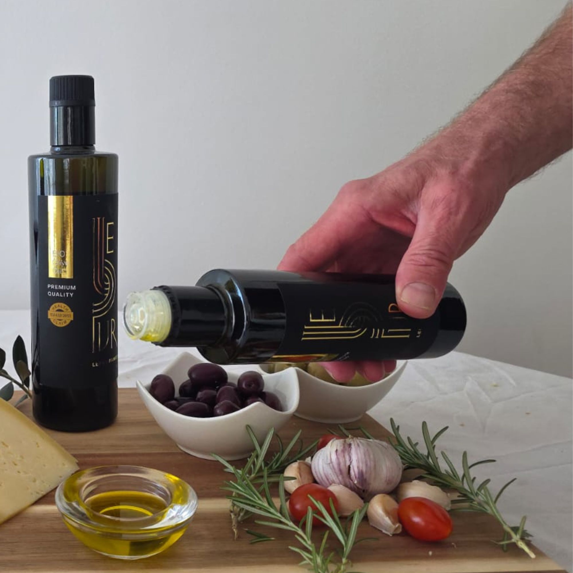 Pouring our LePur oil