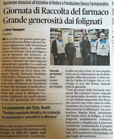 GIORNATA DI RACCOLTA DEL FARMACO 2026