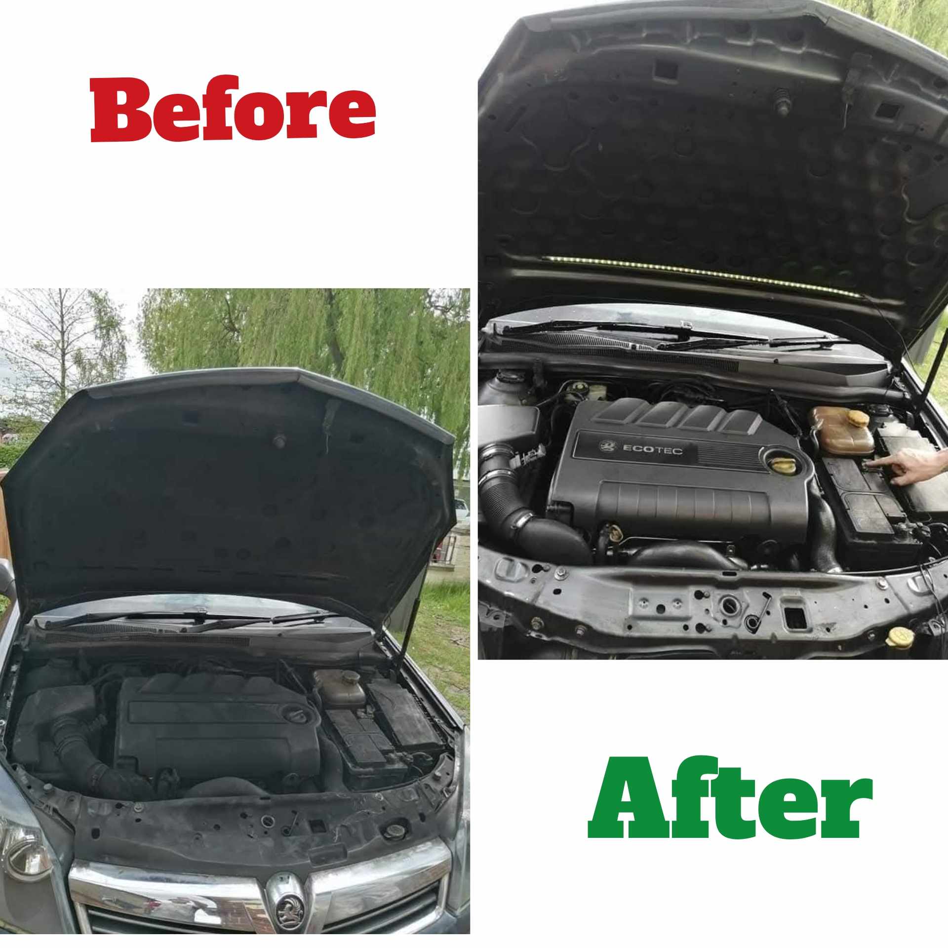 Engine bay clean