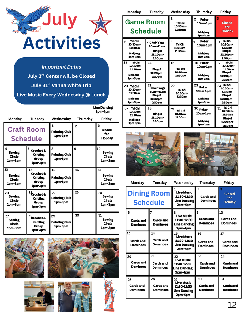 Monthly Activities