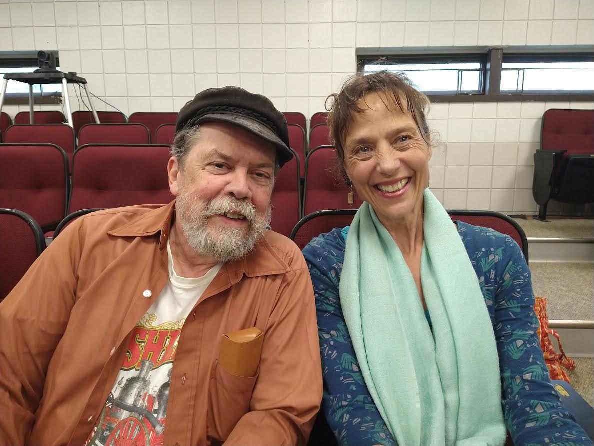 Me with esteemed French Canadian historian Robert Perreault at a Franco American Centre meeting.