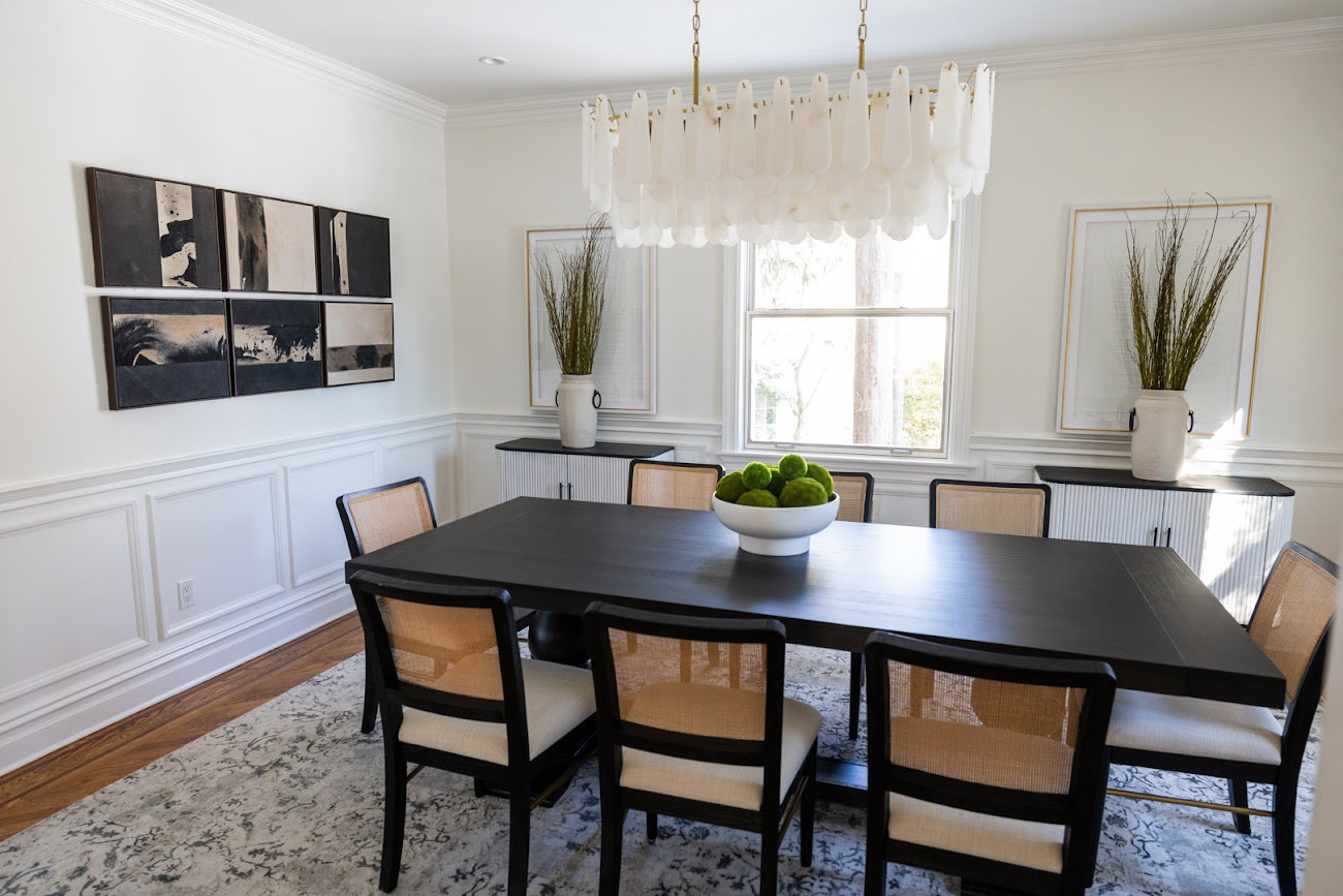 Formal dining room staged by Stunning Spaces for a Westchester listing