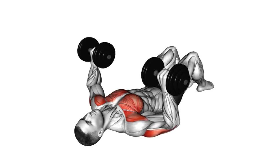 PRESS PECHO EN PISO CON MANCUERNA