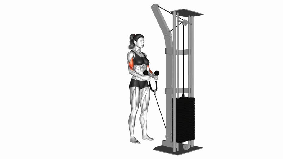 CURL BICEPS MARTILLO CON SOGA