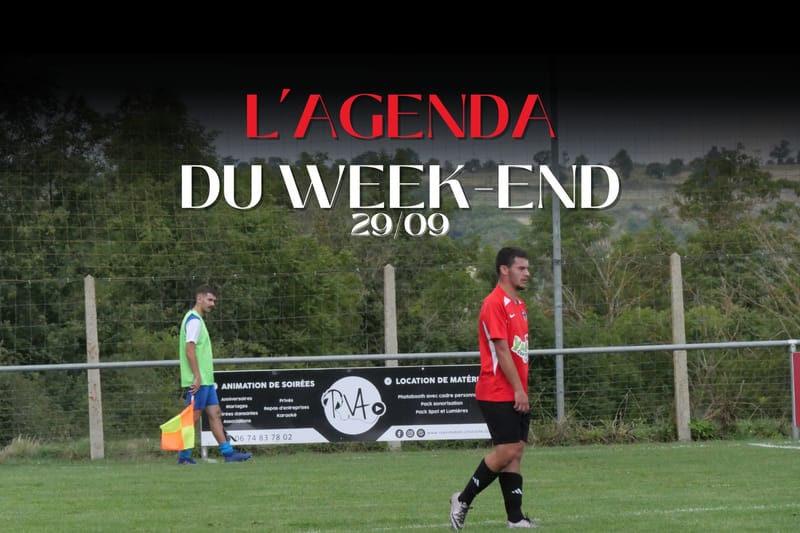 L'agenda du week-end du 29 Septembre
