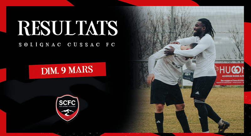 Les résultats du week-end du 9 Mars