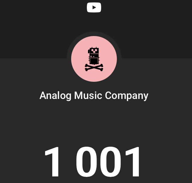 1,000 subscribers on YouTube!