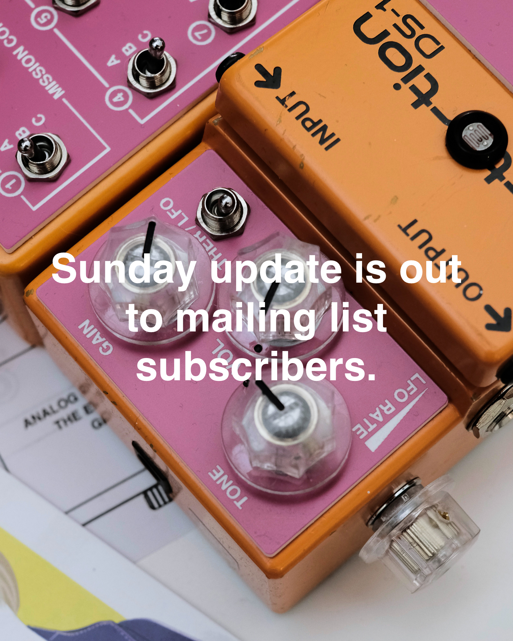 Sunday update is out to mailing list subscribers