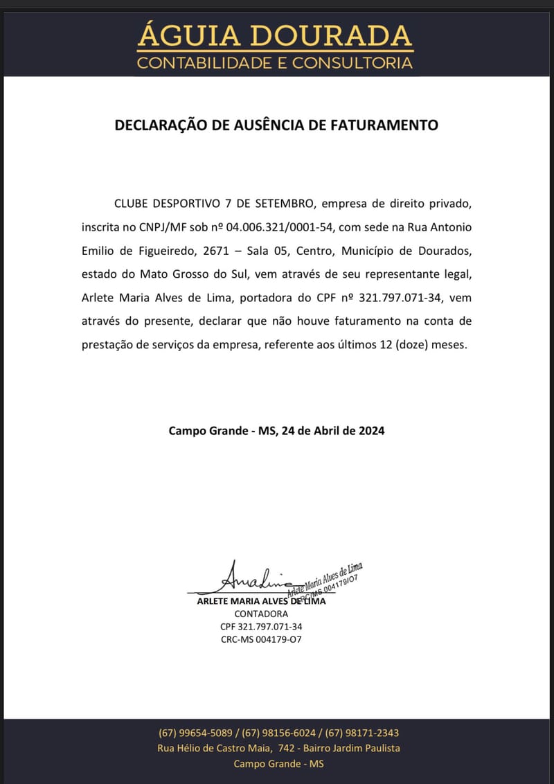 Novas prestação de conta