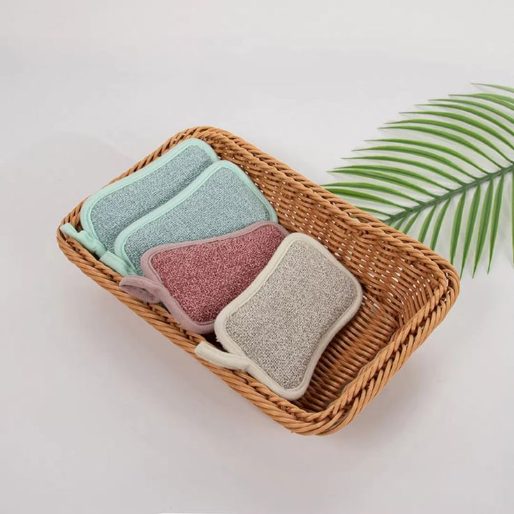 5er-Set Spülschwämme Beige | Zweiseitig & Kratzfrei – Nachhaltige Küchenhelfer