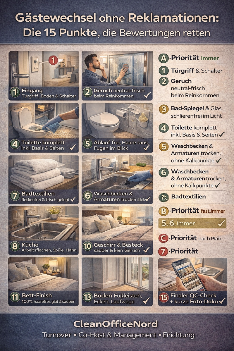 Gästewechsel ohne Reklamationen: Die 15 Punkte, die Bewertungen retten