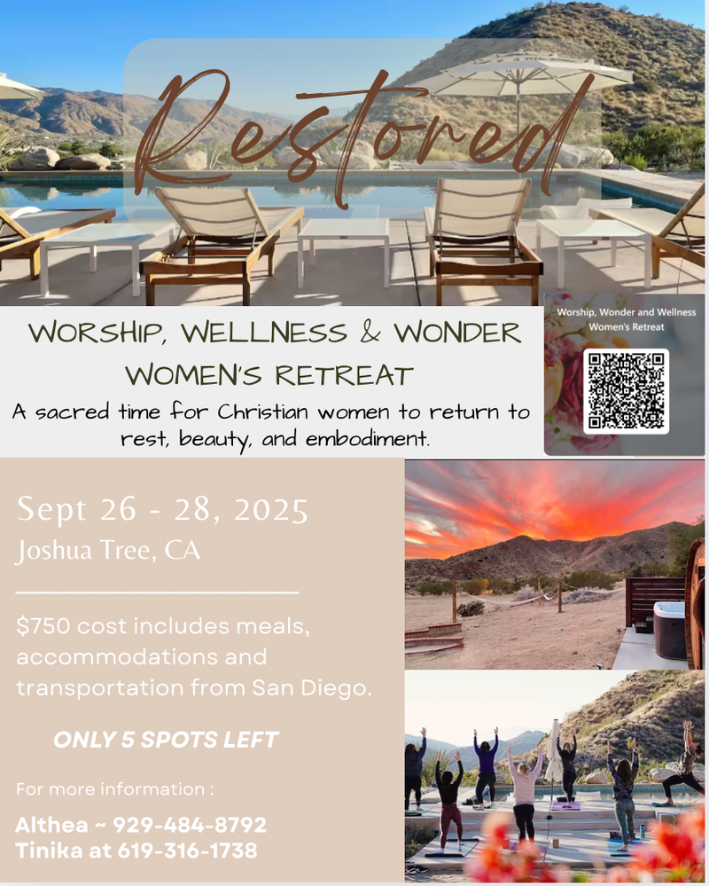 Restored: Worship, Wellness  & Wonder Retreat