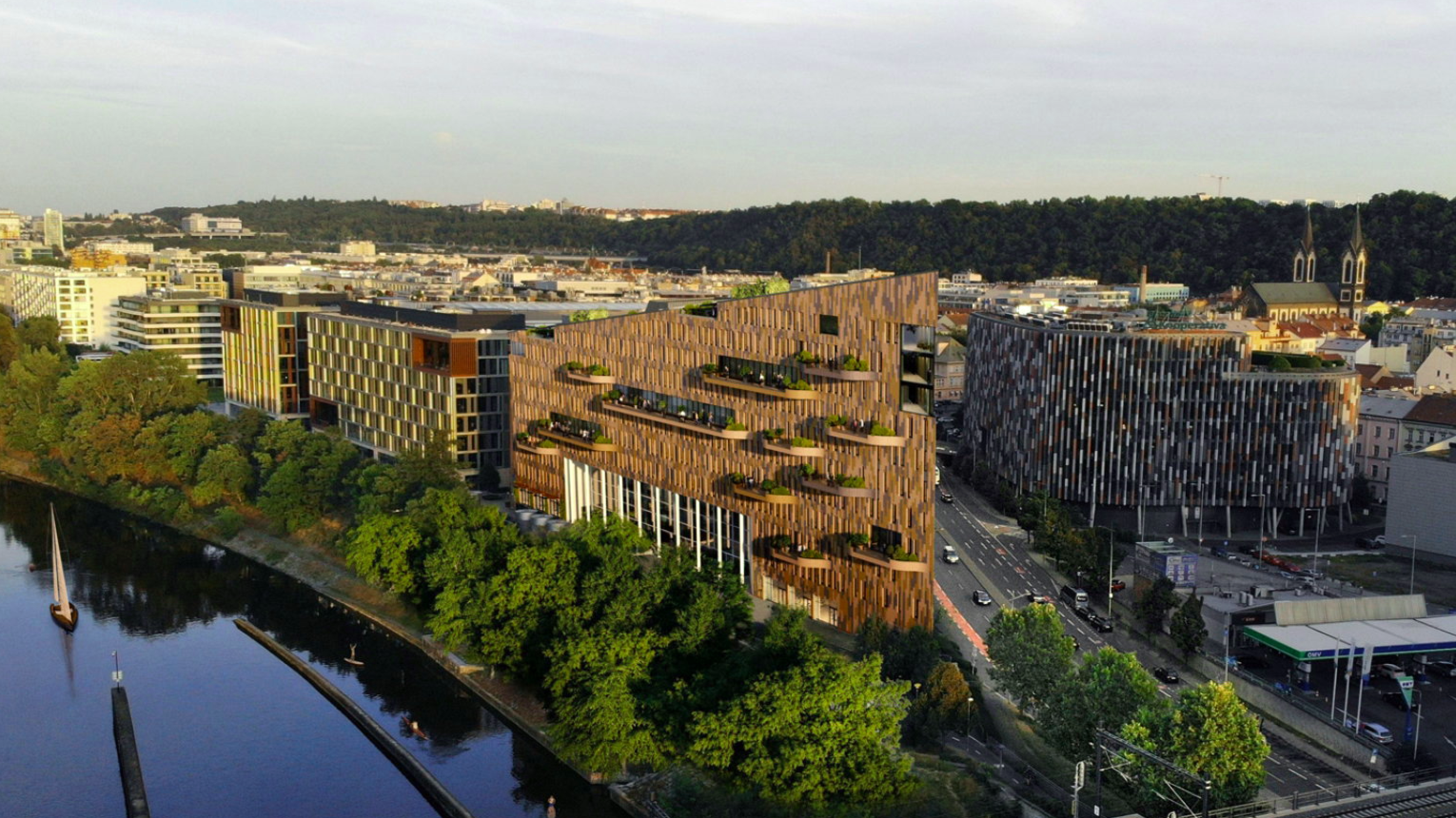 Trinity Bank erwirbt von CA Immo fünf Bürogebäude im Gewerbepark Riverside Karlín