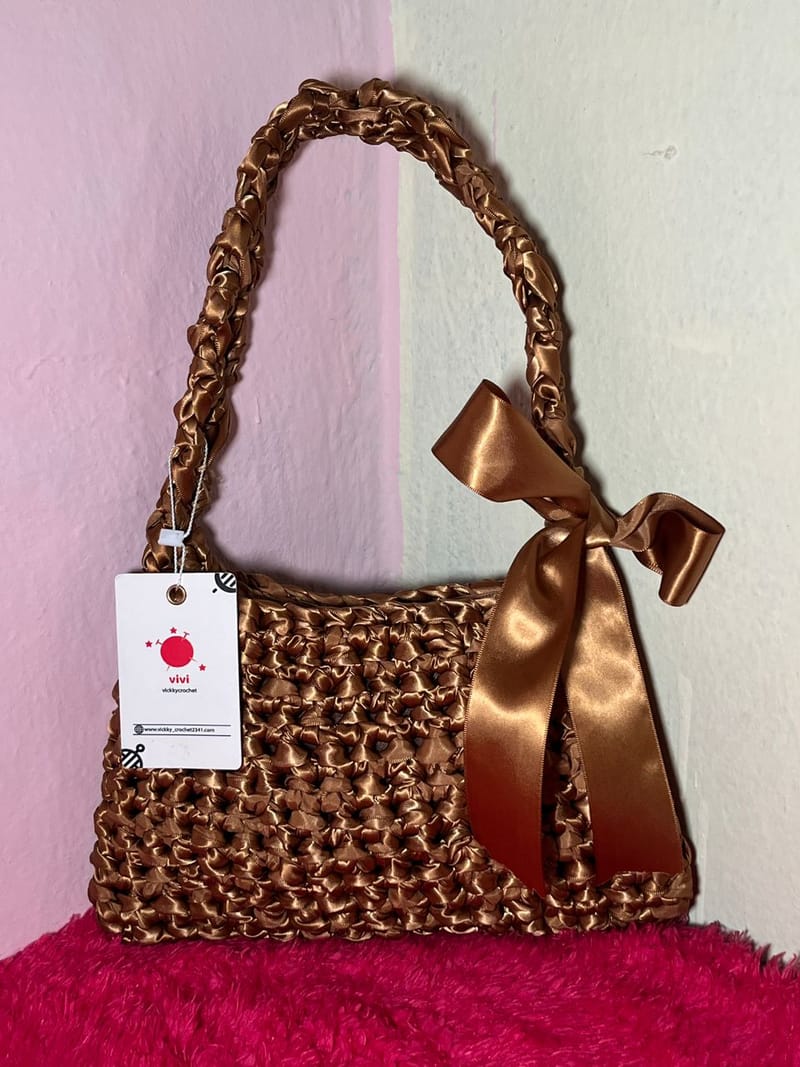 Yarn bags, in a variety of shapes, colours, and configurations