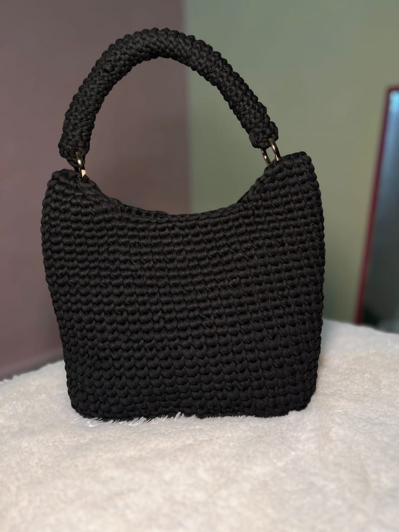 Yarn bags, in a variety of shapes, colours, and configurations