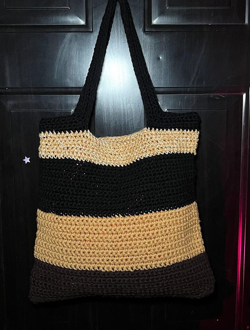 Yarn bags, in a variety of shapes, colours, and configurations