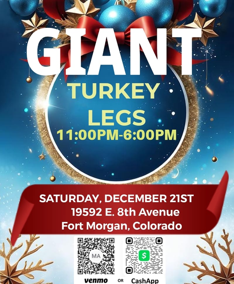 (SATURDAY) YULETIDE CELEBRATIONS (FT. MORGAN, COLORADO)