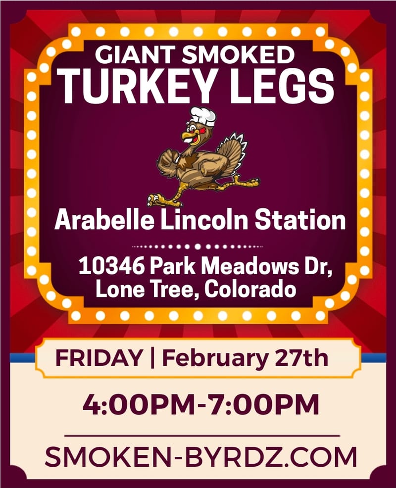 (FRIDAY) Turkey legs at Arabelle Lincoln Station (Lone Tree, Colorado)