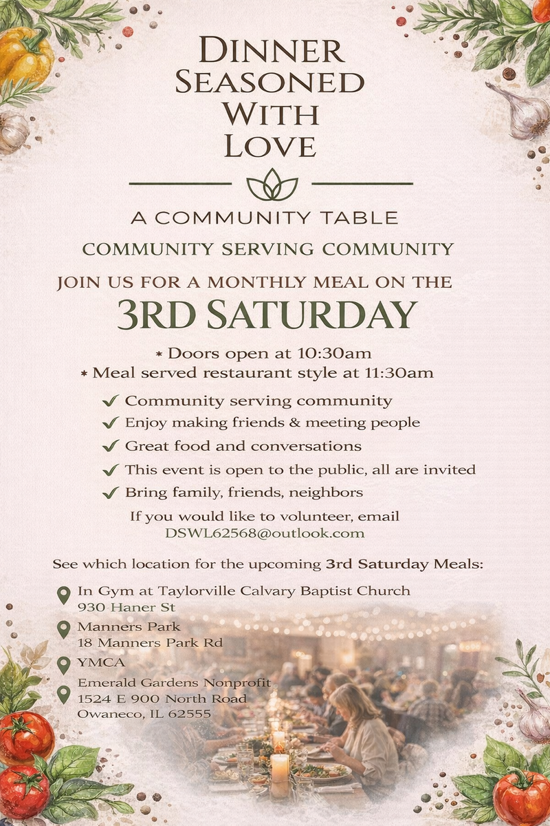 DSWL monthly meal 3rd Sat