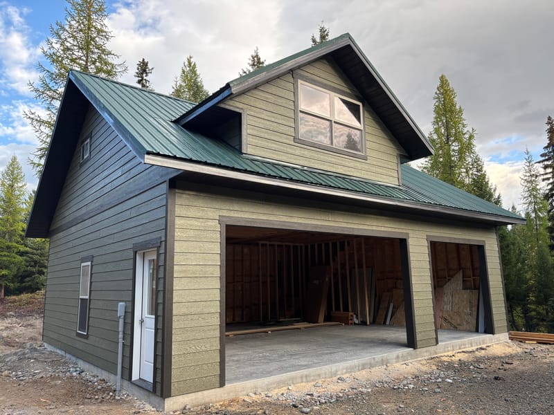 28' x 34' x 10' Garage with Bonus Room