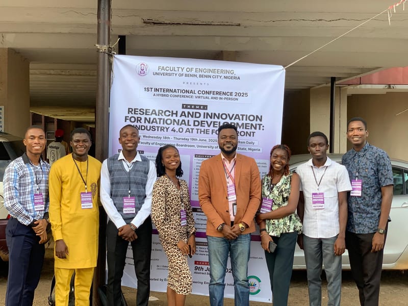 BVL Research Assistants Shine at UNIBEN Engineering International Conference