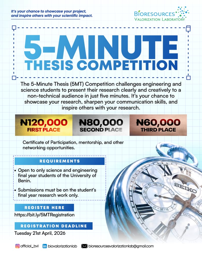 Announcing the Winners of the Inaugural 5 Minute Thesis (5MT) Competition