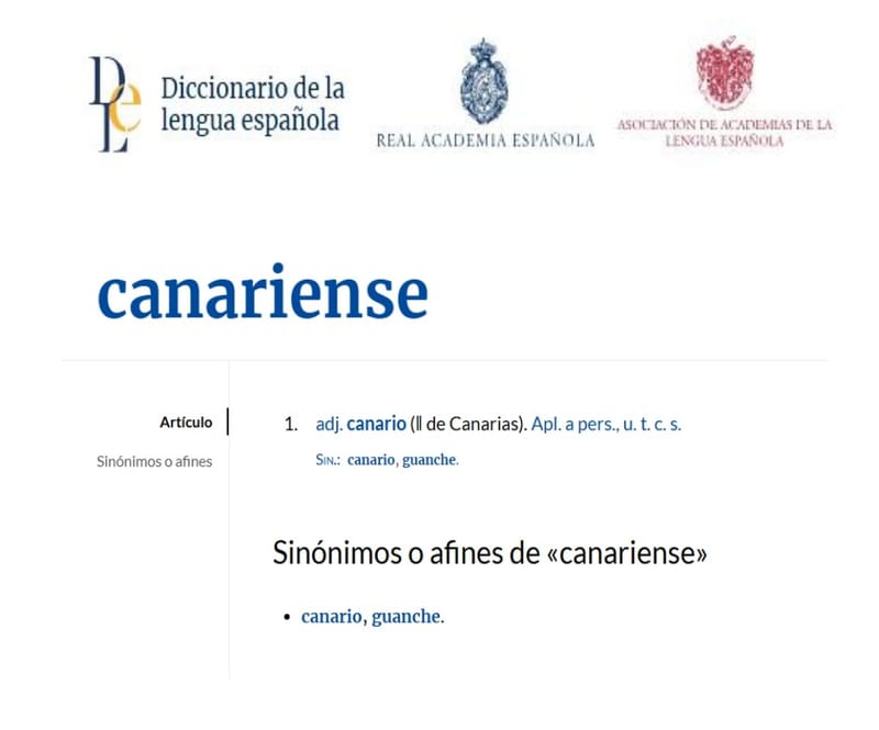 Curiosidad del Diccionario, el origen de canariense.