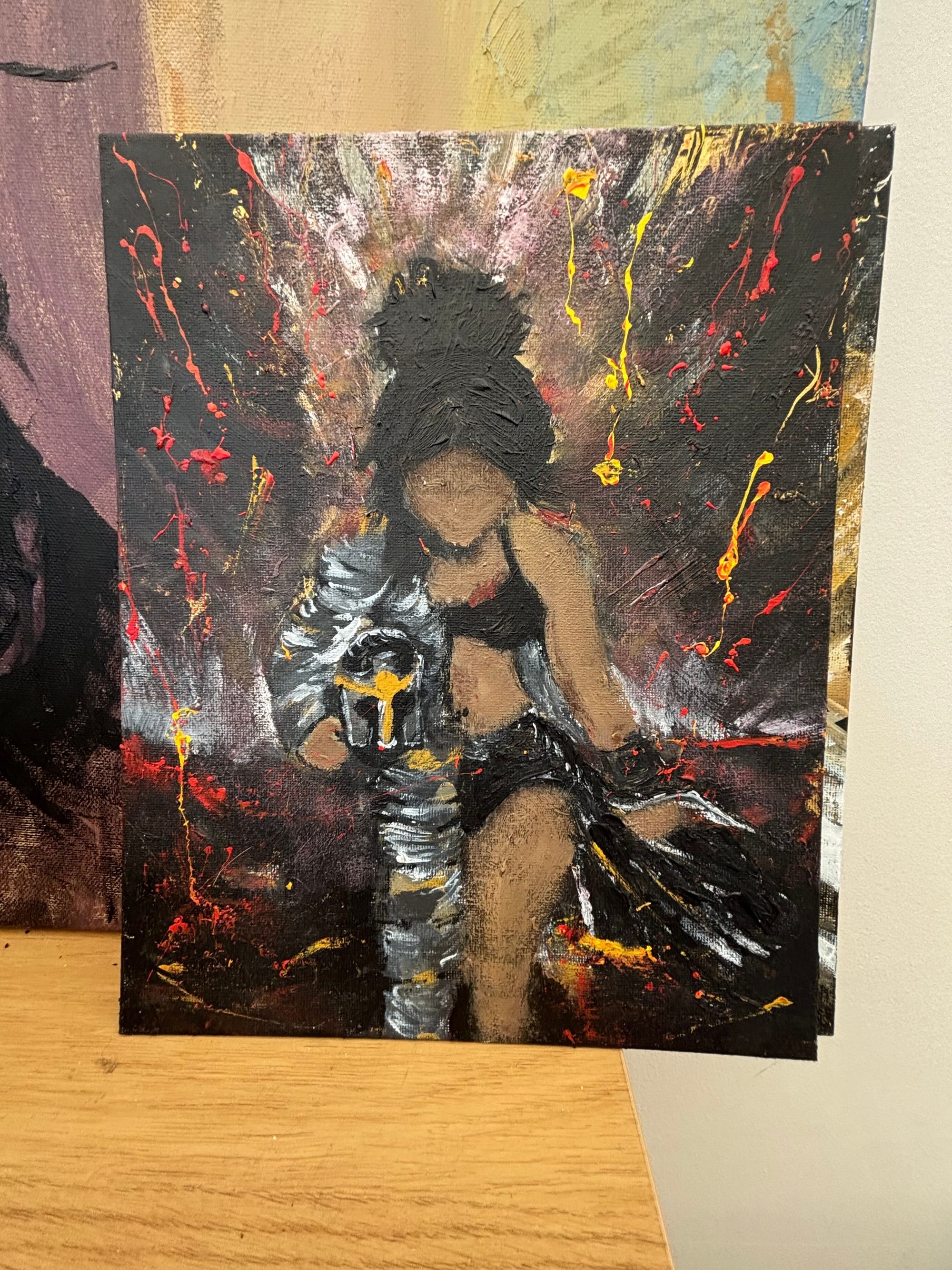 The Warrior - (24x30cm Canvas Board) - SOLD
