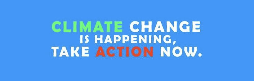 A graphic showing a call to action to take action against climate change.