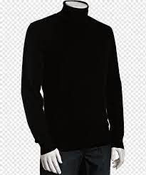 Black, pull neck long sleeve t-shirt