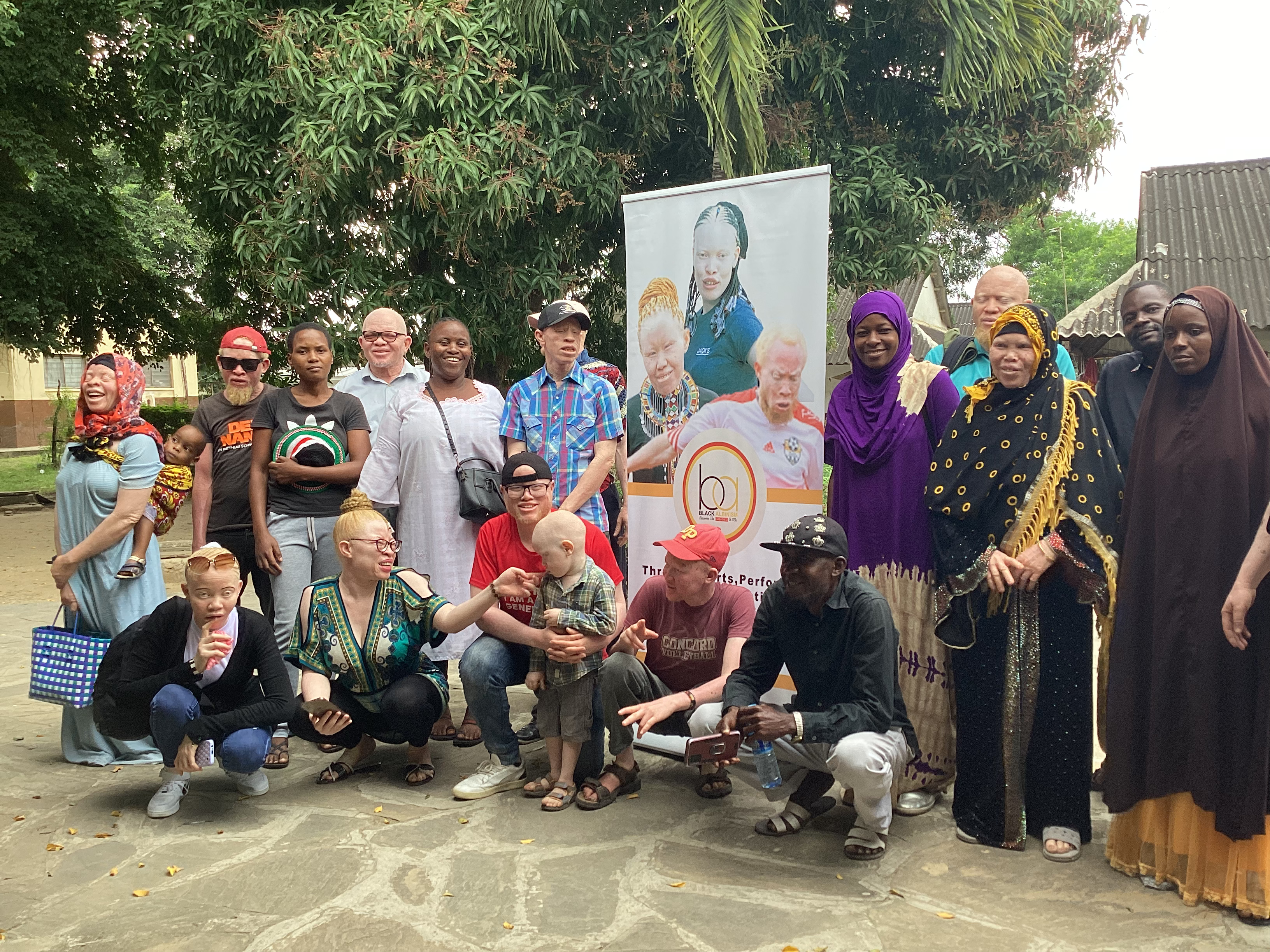 Group photo of Persons with Albinism and caregivers in Mombasa after the training.