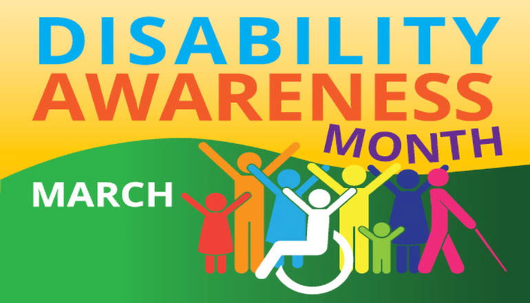 A colourful picture showcasing disability awareness month.