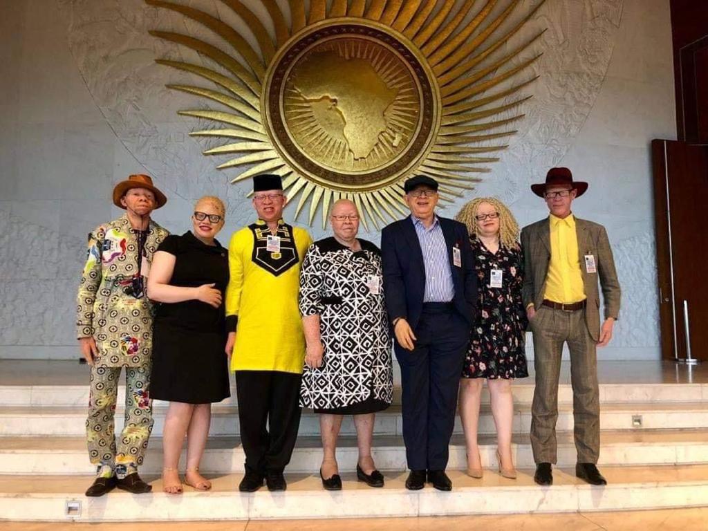 A group photo of some persons with albinism during a conference held by Africa Albinism Network.