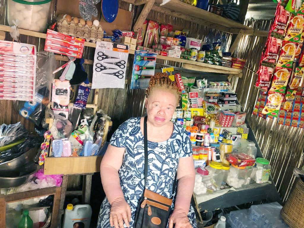 A vendor in her stall