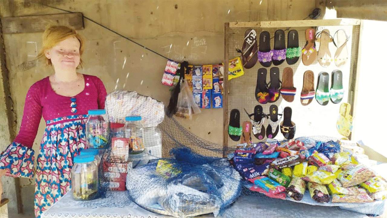 A vendor in her stall