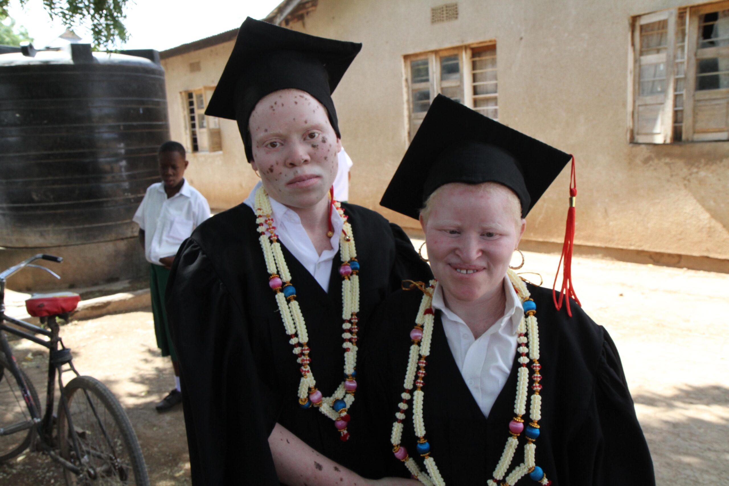 Two ladies in their graduation gowns