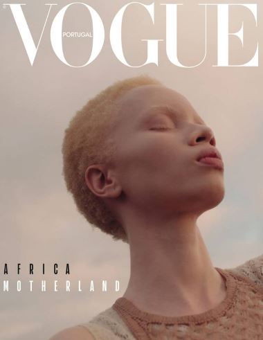 A picture of Thando Hopa as the model cover of Vogue