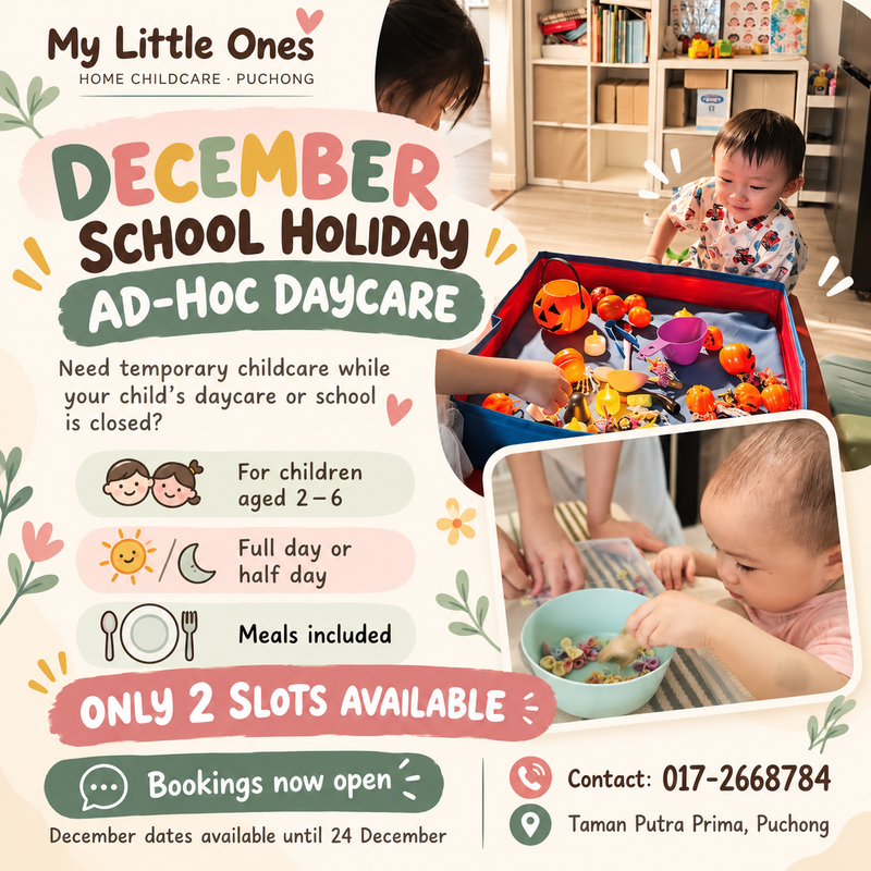 Part Time Daycare/ Holiday Weeks