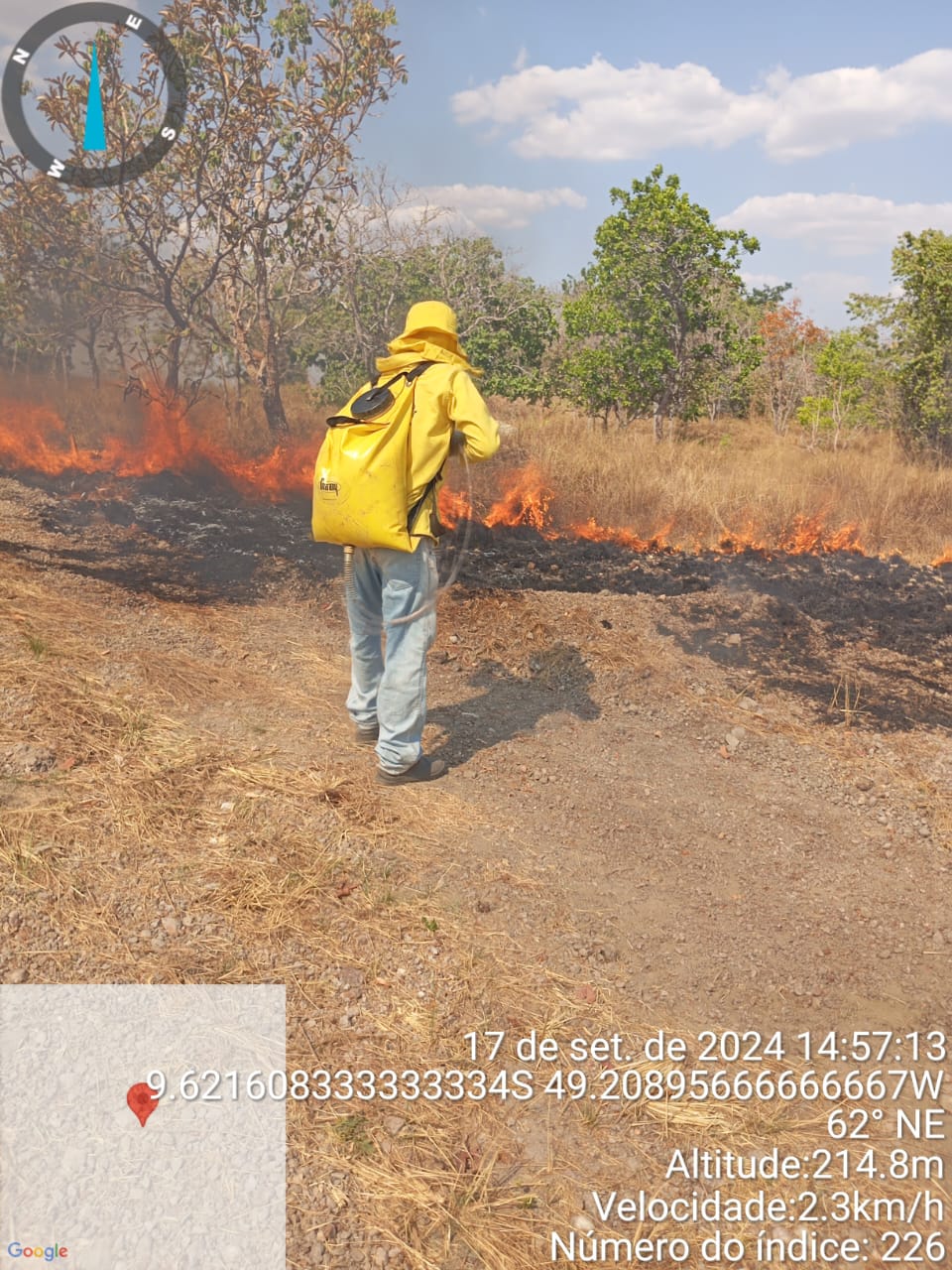 Brigada Ambiental de Abreulândia combate incêndio de grandes proporções na fazenda Vale do Araguaia