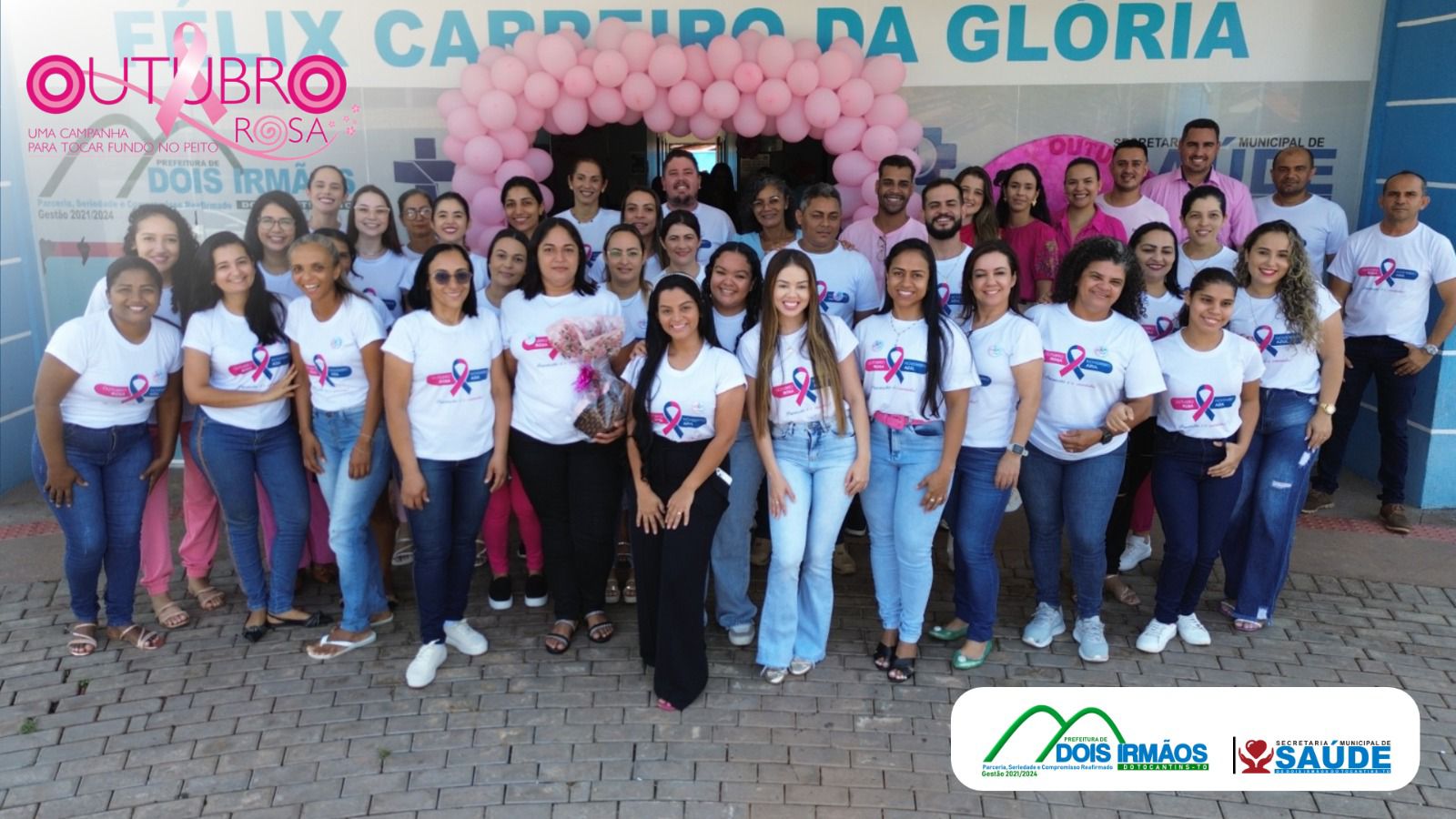 Secretaria de Saúde de Dois Irmãos promove ação do Outubro Rosa 2024 na UBS Félix Carreiro da Glória