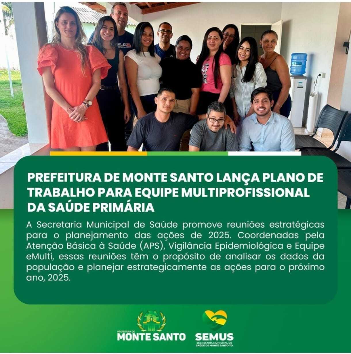 Prefeitura de Monte Santo Lança Plano de Trabalho para Equipe Multiprofissional da Saúde Primária