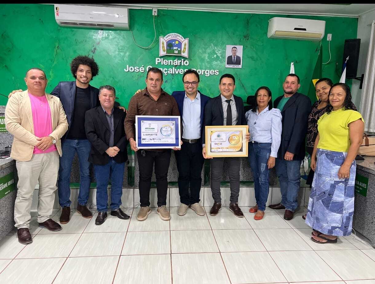Prefeitura de Abreulândia recebe Selo Diamante e Câmara Ouro no quesito transparência