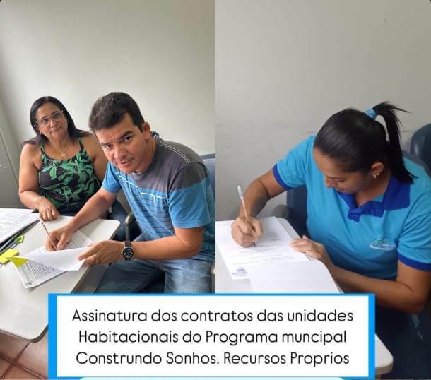 Prefeito de Dois Irmãos do Tocantins Irmão Geciran Assina Contrato para Construção de Novas Unidades Habitacionais