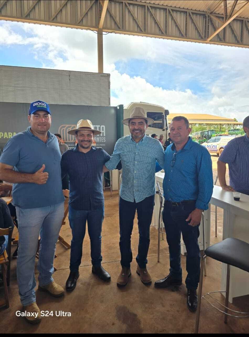 Prefeito e vice de Marianópolis e Caseara tem encontro com governador Wanderlei Barbosa no Dia de Campo na fazenda São Geraldo