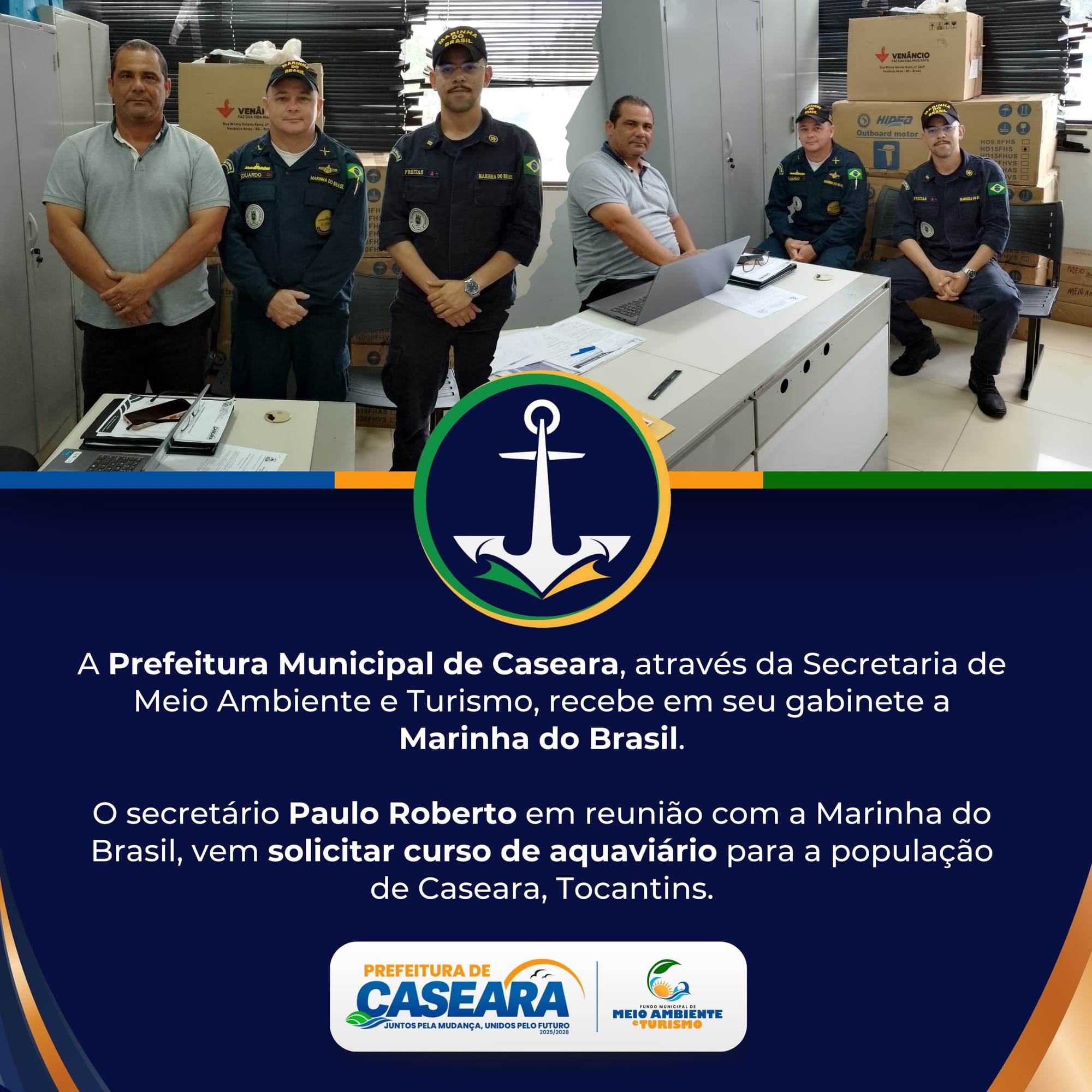 Prefeitura de Caseara reivindica da Marinha do Brasil curso de Aquaviário para os moradores