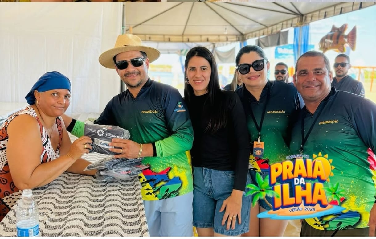Prefeitura de Caseara realiza blitz e entrega kits a barraqueiros que teve participação de Marcos, Hemyli e Paulo Roberto