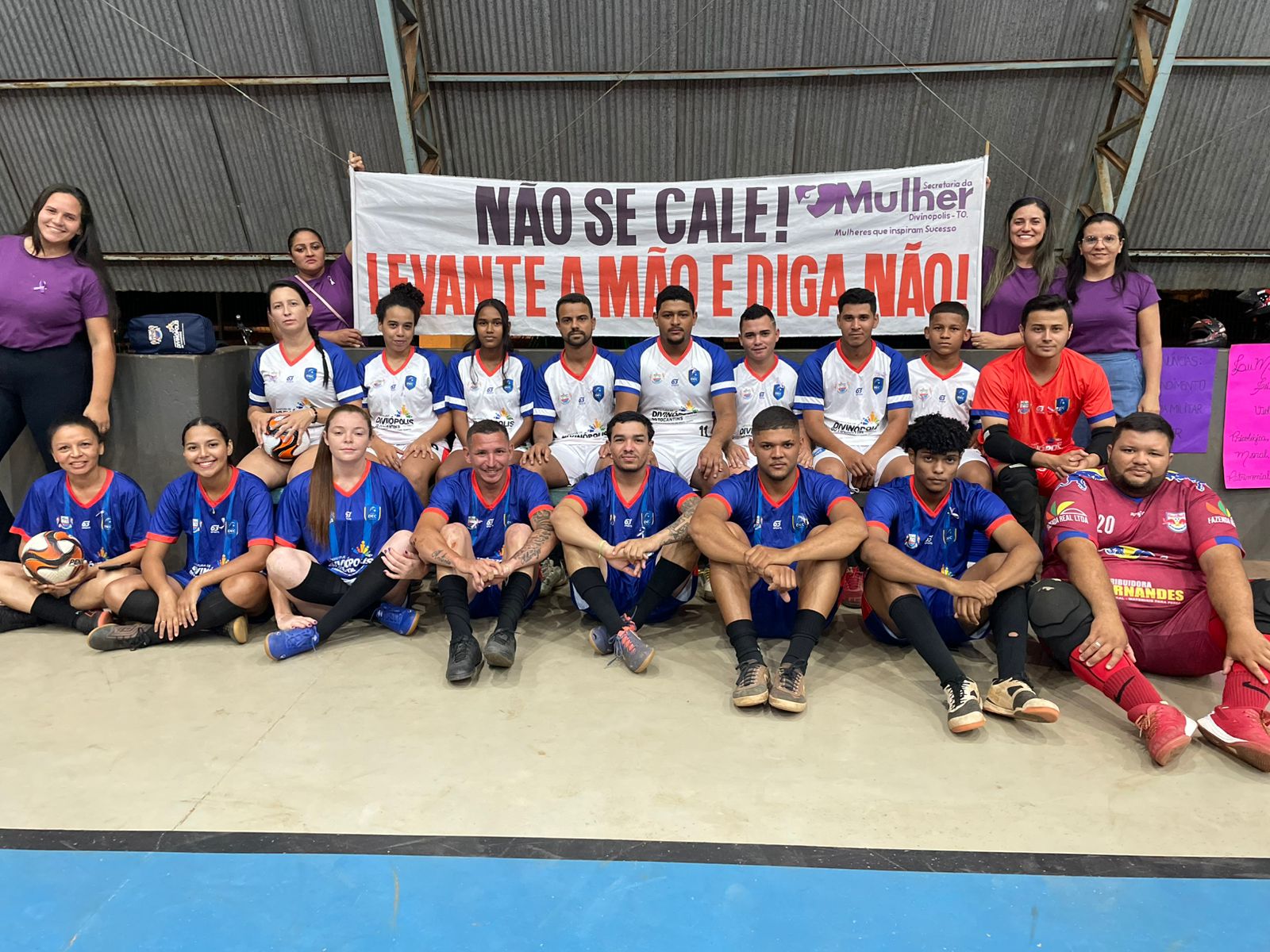 Jogo entre homens e mulheres marca sequência campanha Agosto Lilás em Divinópolis do Tocantins