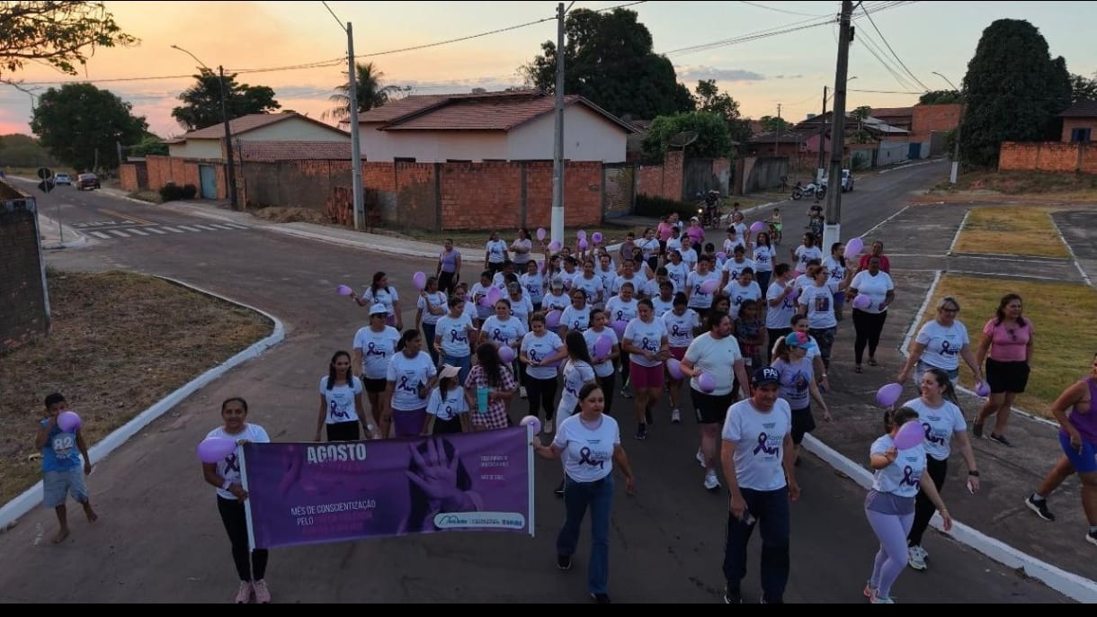 Caminhada educativa marca mobilização pelo fim da violência contra a mulher em Dois Irmãos